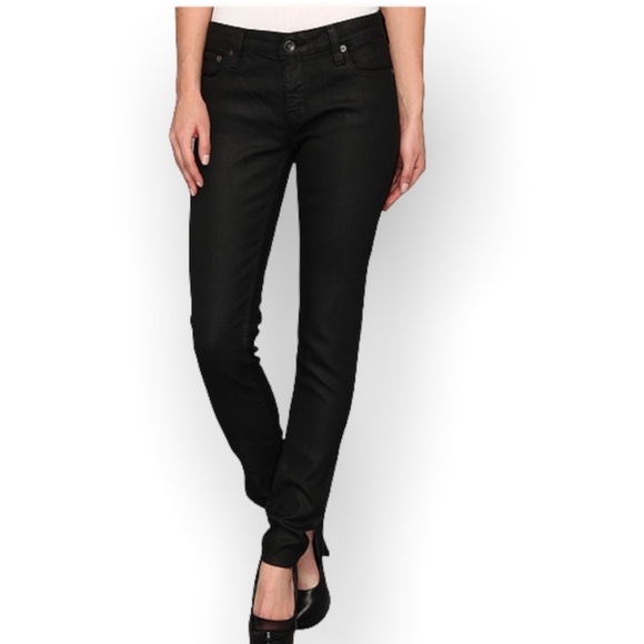 Big star Alex mid rise skinny cigarette jeans in black size 4/27 - Picture 2 of 13